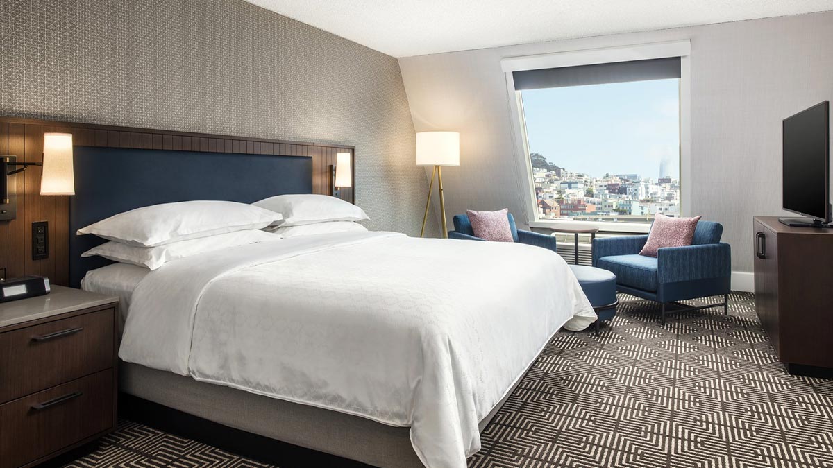 Guest Room at Sheraton Fisherman’s Wharf Hotel - San Francisco, California, USA
